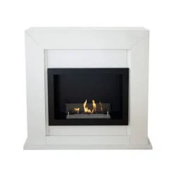 Adra BRI-MDW bio-ethanol pejs - Hvid MDF pejseindfatning - 1,5 KW varme