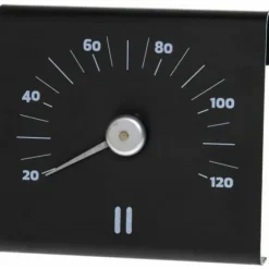 Afslappet Saunatermometer, aluminium, tjære