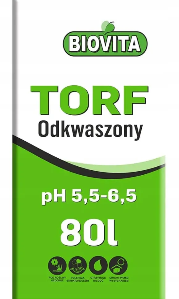 Afsyret tørvejord pH 5,5-6,5 BIOVITA 80L