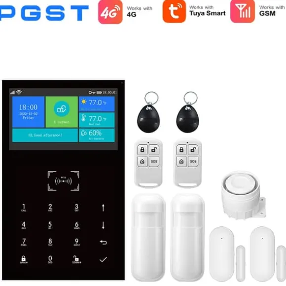 Alarm Sikkerhedssystem, Trådløs Kompatibilitet, Multi-Sprog Support,EU stik, 4G-B