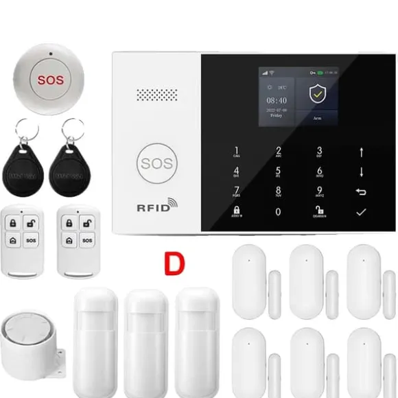 Alarm System, Trådløs Forbindelse, Smart Home Kompatibilitet,D-2G-EU
