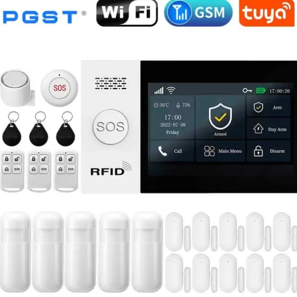 Alarm System, Trådløs Forbindelse, App Kontrol,2G-F, EU stik