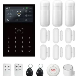 Alarm System, Trådløs Forbindelse, Smart Home Integration,4G WiFi Kit D, EU Stik