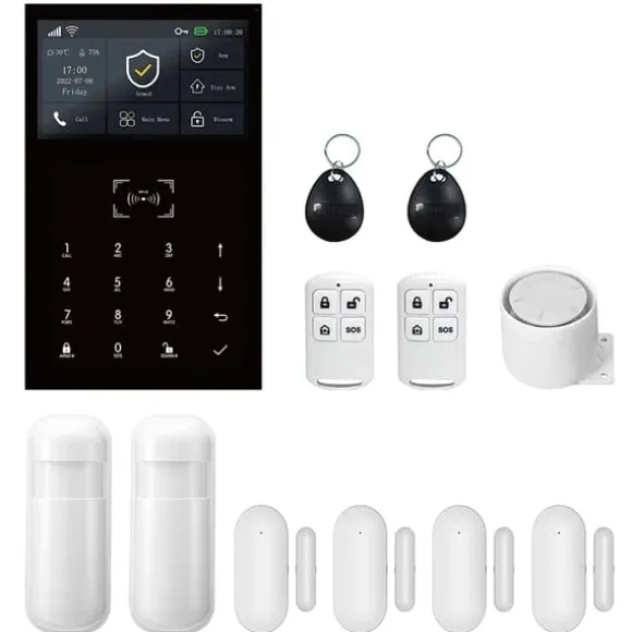Alarm System, Trådløs Forbindelse, Smart Home Integration,4G WiFi Kit C, EU Stik