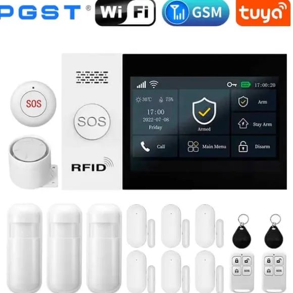 Alarm System, Trådløs Forbindelse, App Kontrol,2G-D, EU stik