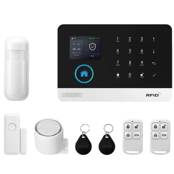 Alarm System, Trådløs Forbindelse, Smart Home Kompatibilitet,EU Stik, 4G WiFi Kit A