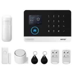 Alarm System, Trådløs Forbindelse, Smart Home Kompatibilitet,EU Stik, 4G WiFi Kit A