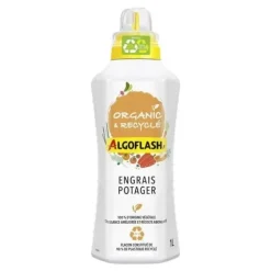 ALGOFLASH NATURASOL NATURASOL Flydende vegetabilsk gødning - Økologisk og genanvendt - 1L