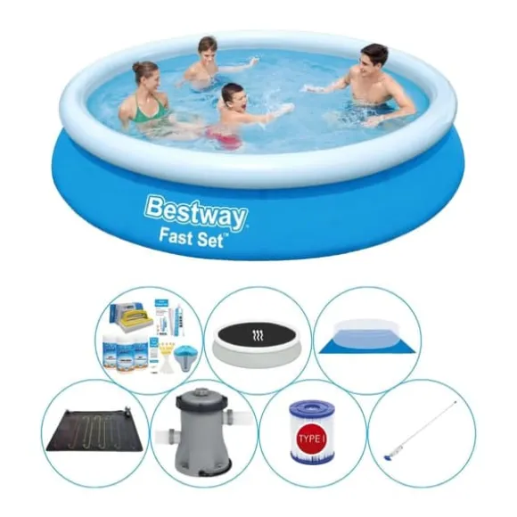 Alt i 1 poolpakke - Bestway Fast Set Rundt 366x76 cm