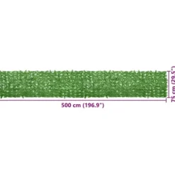 Altanafskærmning med grønne blade - Privatlivsskærm | Størrelse: 500x75 cm