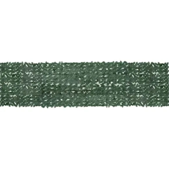 Altanafskærmning med mørkegrønne blade - Privatlivsskærm | Størrelse: 400x100 cm