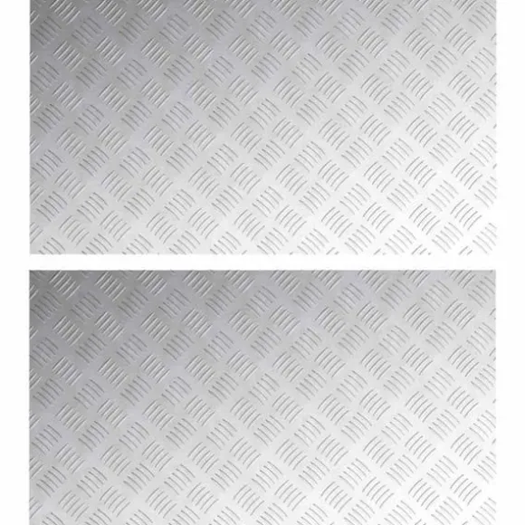 Aluminium Checker Plader - Skridsikre Trappetrin | Farve: Sølv | Størrelse: 90x50 cm