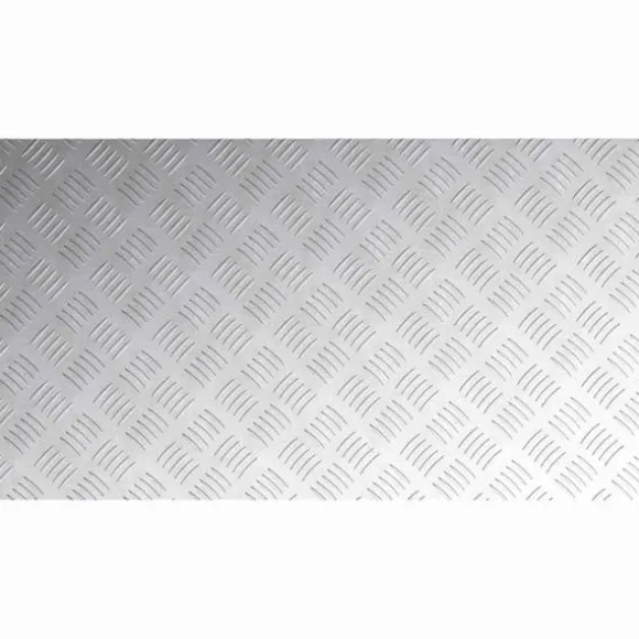 Aluminium Checker Plader - Skridsikre Trappetrin | Farve: Sølv | Størrelse: 90x50 cm