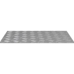 Aluminium Checker Plader - Skridsikre Trappetrin | 70 x 50 cm | Farve: Sølv