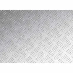 Aluminium Checker Plader - Skridsikre Trappetrin | 70 x 50 cm | Farve: Sølv