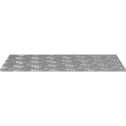 Aluminium Checker Plader 4 stk - Skridsikre Trapper | Størrelse: 70x40 cm | Farve: Sølv