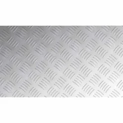 Aluminium Checker Plader 4 stk - Skridsikre Trapper | Størrelse: 70x40 cm | Farve: Sølv
