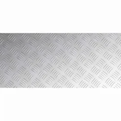 Aluminium Checker Plader - Skridsikre Trappetrin | Størrelse: 90x40 cm | Farve: Sølv