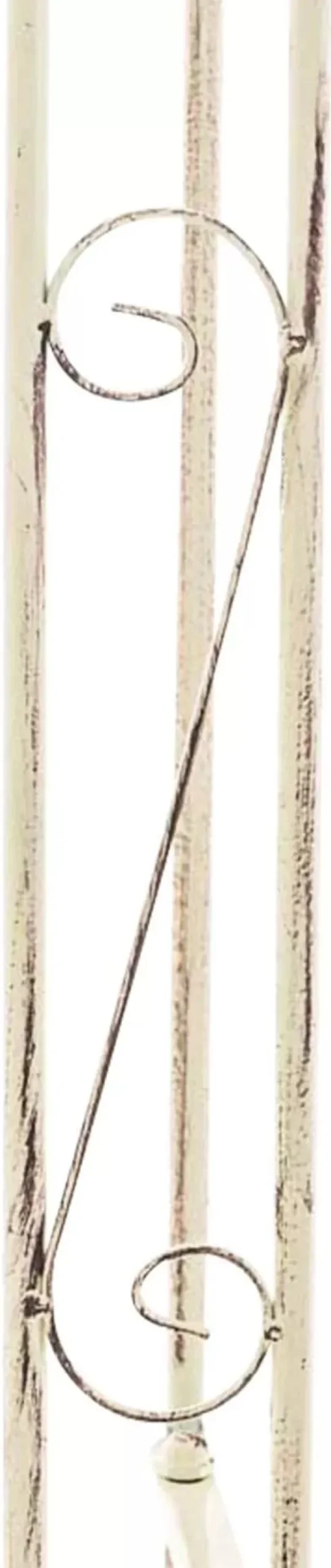 Anna Rose Arch - Rustic Country House Style Garden Arch, Antique Cream Metal, 220cm Passage Height