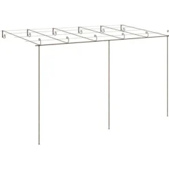 Antikbrun jernpergola til roser og klatreplanter | Størrelse: 6x3x2,5 m