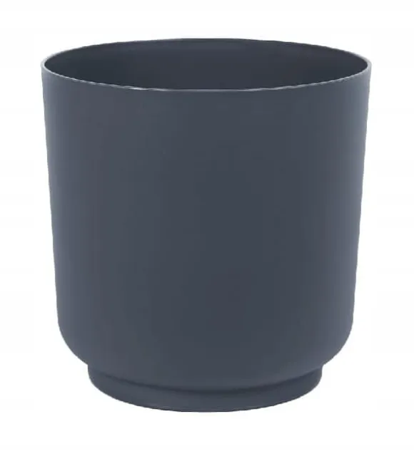 Antracit mat plastikdæksel til blomster Satina 17x16,8 cm