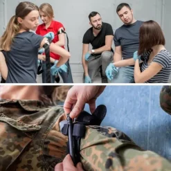 Auledio Turnstile Tactical Turniquet Emergency Kit til jagt og vandreture, til udendørs alvorlige nødsituationer og blodtabskontrol varevogn