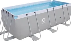 Avenli 400x200x99cm Rektangulær Ramme Pool med Pumpe, Ideel til Familier & Sociale Samvær
