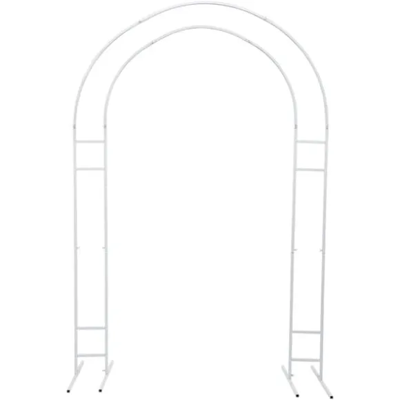 Baggrundsstativ, Holdbar Stål Konstruktion, Elegant Begivenhedsdekoration,M, HVID