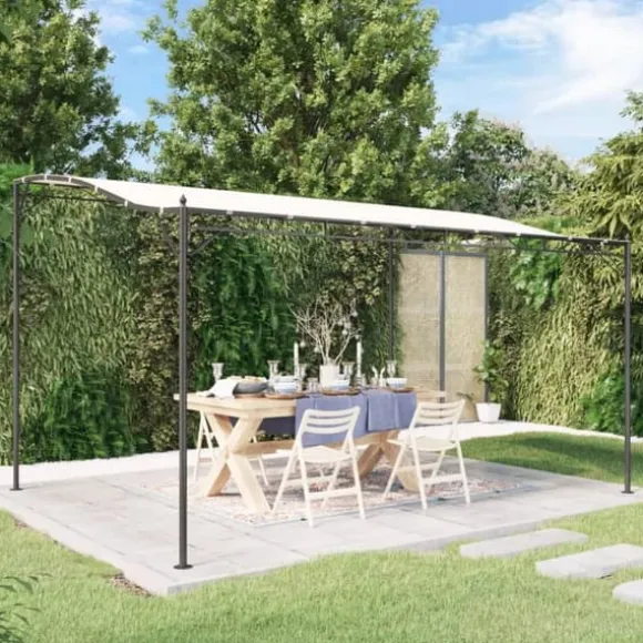 Baldakin 4x3 m 180 g/m² stof og stål cremefarvet - Baldakin - Baldakiner - Home & Living