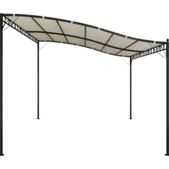 Baldakin 4x3 m 180 g/m² stof og stål cremefarvet - Baldakin - Baldakiner - Home & Living