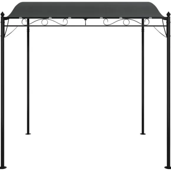 Baldakin 2x2,3 m - Vandafvisende polyester og stål | Farve: Antracitgrå | 180 g/m²