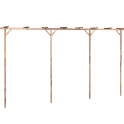 Bambus pergola - Stabil havebue | Størrelse: 385x40x205 cm