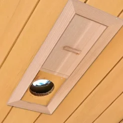 Bastuluftsugn træ rektangulär grill ventilationsudstyr lugtfri passende for bastu og ångbad justerbar luftspalt slät yta burk