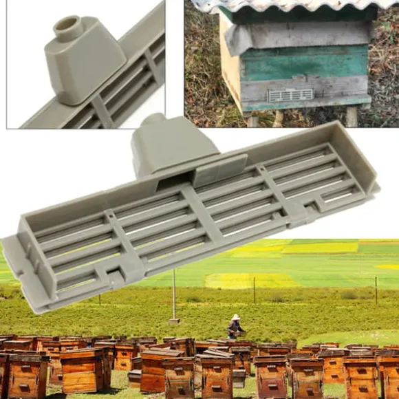 Bee Gate Guard Anti-escape Device Plastic Bikube Biavlerudstyr Grå