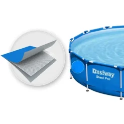 Bestway - overjordisk pool - 305x76cm - komplet pool - blå