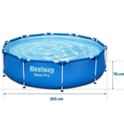 Bestway - overjordisk pool - 305x76cm - komplet pool - blå