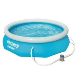 Bestway Fast Set Swimming Pool 305 x 76 cm - Oppustelig kant | Farve: Blå