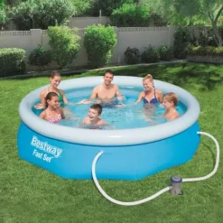 Bestway Fast Set Swimming Pool 305 x 76 cm - Oppustelig kant | Farve: Blå