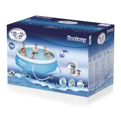 Bestway Fast Set Swimming Pool 305 x 76 cm - Oppustelig kant | Farve: Blå