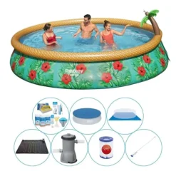 Bestway Fast Set The flowers of paradise Rund 457x84 cm - Pool sæt