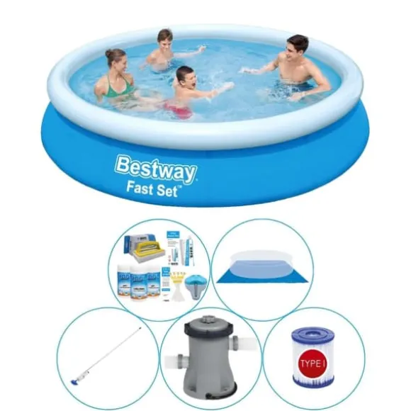Bestway Fast Set 366x76 cm - Pool combo tilbud
