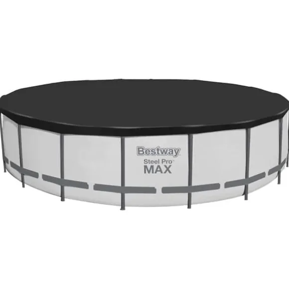 Bestway Flowclear Fast Set poolovertræk 555 cm | Farve: Grå | Størrelse: 555 cm