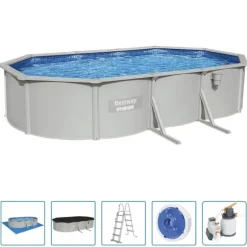 Bestway Hydrium fritstående pool 610x360x120 cm oval