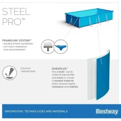 Bestway Pool Steel Pro - Inklusiv tilbehør - 300x201x66 cm