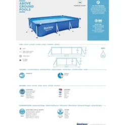 Bestway Pool Steel Pro - Inklusiv tilbehør - 300x201x66 cm