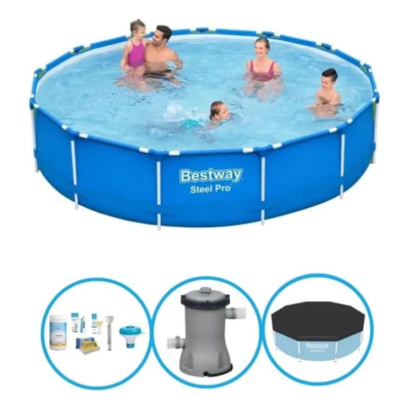 Bestway Pool Steel Pro - Poolpakke - 396x84 cm