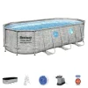Bestway Power Steel Swim Vista Series II Familiepool med Sikkerhedsvinduer, 549x274x122cm