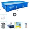 Bestway Rectangular Steel Pro Swimming Pool - 300 x 201 x 66 cm - Blå - Inklusive Tilbehør CB19