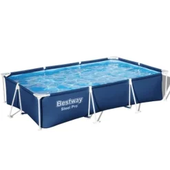 Bestway Rectangular Steel Pro Swimming Pool - 300 x 201 x 66 cm - Blå - Inklusive Tilbehør CB16
