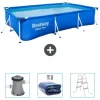 Bestway Rectangular Steel Pro Swimming Pool - 300 x 201 x 66 cm - Blå - Inkluderet tilbehør CB47